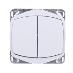 TON Łącznik schodowy podwójny bez ramki biały ŁP-10C/m/00