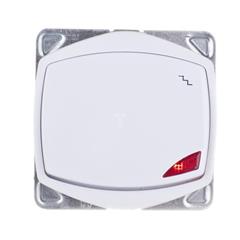 TON Łącznik schodowy z podświetleniem bez ramki biały ŁP-3CS/m/00