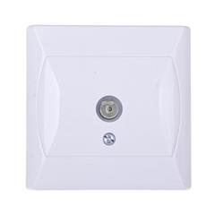 AKCENT Gniazdo antenowe pojedyncze TV białe GPA-1A/00