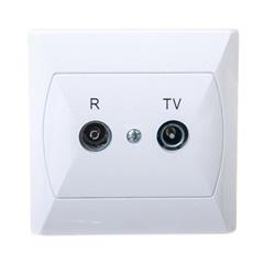 AKCENT Gniazdo antenowe podwójne RTV GAP-10 dB białe GPA-10AP/00