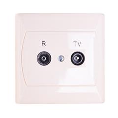 AKCENT Gniazdo antenowe podwójne RTV GAP-16 dB beżowe GPA-16AP/01