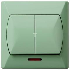 AKCENT Łącznik żaluzjowy z podświetleniem LED pomarańczowym seledynowy ŁP-7AS/11