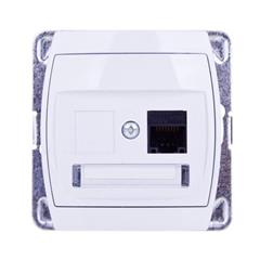 GAZELA Gniazdo komputerowe pojedyncze kat. 5e MMC białe GPK-1J/K/m/00