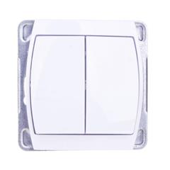 GAZELA Łącznik schodowy podwójny 16AX IP20 biały ŁP-10J/m/00