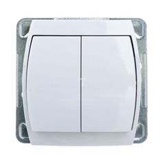 GAZELA Łącznik podwójny zwierny 10AX IP20 biały ŁP-17J/m/00