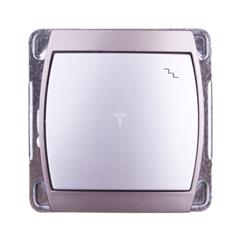 GAZELA Łącznik schodowy pojedynczy 16AX IP20 srebro/ tytan ŁP-3J/m/18/23