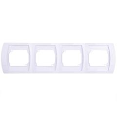 GAZELA Ramka poczwórna pozioma biały R-4JH/00