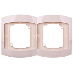 GAZELA Ramka podwójna pionowa beżowy R-2JV/01