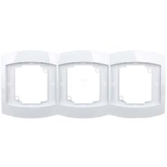 GAZELA Ramka potrójna pionowa biały R-3JV/00
