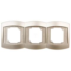 GAZELA Ramka potrójna pionowa satyna R-3JV/16