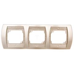 GAZELA Ramka potrójna pozioma satyna R-3JH/16