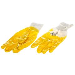Rękawice z lekkiego Nitrylu na wkładzie z dżerseju, góra wentylowana biało-żółte rozmiar 9 NI01509