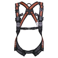 Szelki bezpieczeństwa RIPLIGHT SYSTEM II 2 punkty zaczepowe do asekuracji, 4 klamry regulacyjne czarno- pomarańczowe L HAR22GT