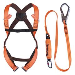 Zestaw gotowy do użytku: szelki z 2 punktami zaczepowymi (HAR12) amortyzator z taśmą  2m (AN203200CD) rozmiar S/M/L ELARA190GT