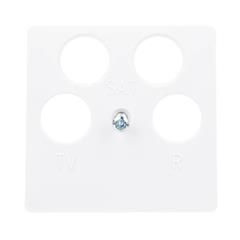Berker/B.Kwadrat Plakietka do gniazda antenowego RTV/SAT/ poczwórnego śnieżnobiała 148409
