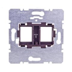 Berker/B.Kwadrat Płytka nośna podwójna z brązowym elementem mocującym 454107