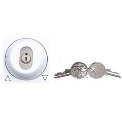 Optima Płytka czołowa z zamkiem do łącznika żaluzjowego na  klucz biała 12009902