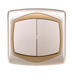 TON Łącznik świecznikowy podwójny satyna + złoto ŁP-2C/16/20