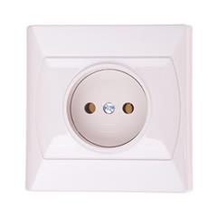AKCENT Gniazdo pojedyncze b/u 16A 250V IP20 beżowe GP-1A/01