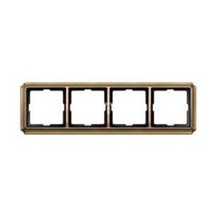 Merten Antique Ramka poczwórna pozioma/pionowa mosiądz antyczny MTN483443