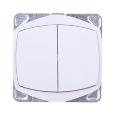 TON Łącznik świecznikowy podwójny bez ramki biały ŁP-2C/m/00