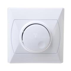 AKCENT Ściemniacz przyciskowo-obrotowy biały ŁP-8AB/00
