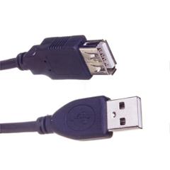Przedłużacz USB-A (M) - USB-A (F) 2.0 + Ferryt 1,8m