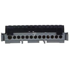Listwa przyłączowa 13-otworów czarna IP2x C13 1x6-25+12x1,5-16mm2 004854