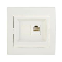 Anya Gniazdo komputerowe pojedyncze 1xRJ45 kat.5e  kremowe AYA4300123