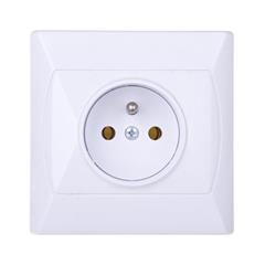 AKCENT Gniazdo pojedyncze z/uz 16A 250V IP20 białe GP-1AZ/00