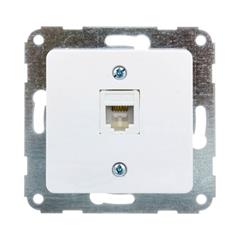 Optima Gniazdo telefoniczne pojedyncze RJ12 białe 12004702