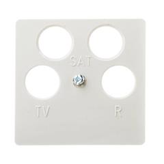 Berker/B. Kwadrat Plakietka do gniazda antenowego poczwórnego RTV-SAT-SAT kremowa 148402