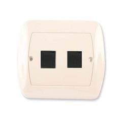 Simon Akord Pokrywa gniazda teleinformatycznego podwójnego 2xRJ płaska beżowa PL-999a/12 WMYZ-0Axxxx-9013