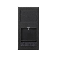 Simon Connect Płytka K45 gniazda teleinformatycznego pojedynczego RJ z przesłoną szary grafit KA76/14 TSC-KA76-14