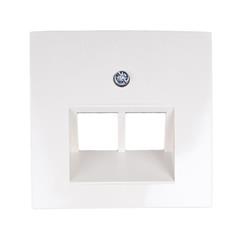 Berker/B.Kwadrat Element centralny gniazda przyłączeniowego 2xUAE kremowy 5314098982