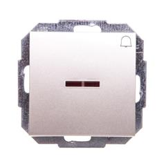 Sentia Przycisk zwierny “dzwonek” 10A z podświetleniem satyna połysk 1427-57