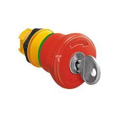 Napęd przycisku bezpieczeństwa czerwony z kluczykiem przez obrót  bez podświetlenia LPCB6844