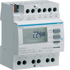 Licznik energii elektrycznej 3-fazowy 5A 230/400V  2-taryfowy z wyświetlaczem LCD TE370