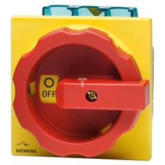 Łącznik krzywkowy 0-1 3P 32A do wbudowania żółto/czerwony IP65 3LD2203-0TK53