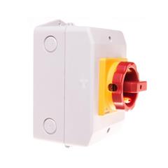 Łącznik krzywkowy 0-1 3P 32A w obudowie żółto/czerwony IP65 3LD2264-0TB53