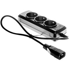 Listwa zasilająca Natec Extreme Media UP3 0,6m UPS czarna (3 gniazda) NSP-0517