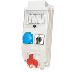 Rozdzielnica 1x16A 5P 1x250V okienko wyłącznik 0-1 ROS 5/X-12.1/0-1