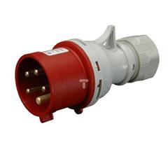 Wtyczka przenośna ze zmianą faz 5P 32A 400V czerwona IP44 IVNO 3253