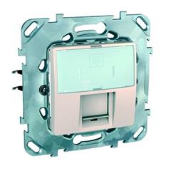 Unica Plus Gniazdo komputerowe pojedyńcze RJ45 kat.5 UTP piaskowy MGU50.421.25Z