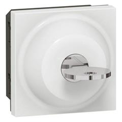 MOSAIC Wyłącznik na klucz dwupozyjny /2moduły/ biały 077072