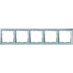 Merten Artec Ramka pięciokrotna pozioma/pionowa aluminium MTN481560