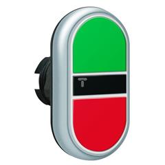 Przycisk sterowniczy 22mm podwójny czerwono/ zielony podświetlany z samopowrotem bez adaptera LPCBL7113