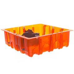 Puszka do betonu 142mm 142x50 ze śrubami czerwony Batibox 080124