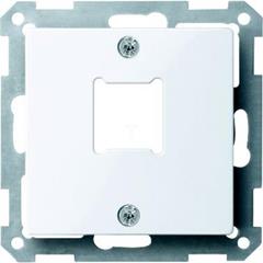 Merten System M Płytka centralna pojedyncza gniazda komputerowego RJ45/RJ11 biały MTN291525