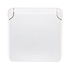 PLEXO55 Gniazdo pojedyncze antybakteryjne z/u 16A białe 070721